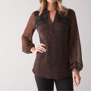 Elegant Black and Brown Women's Top